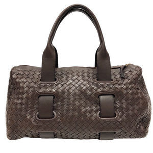 Bottega Veneta Beautiful Appearance Leather Boston Bag Brown